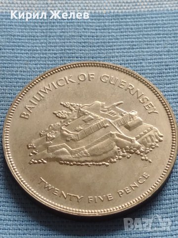 Монета 25 пенса 1977г. Великобритания 25г. От възкачването на Кралица Елизабет втора 40432, снимка 5 - Нумизматика и бонистика - 42697749