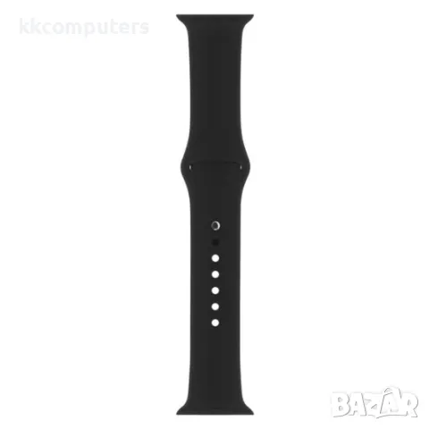 Силиконова каишка bSmart за часовник Apple iWatch 42/44/45/46/49mm, Черна, снимка 3 - Каишки за часовници - 50298806
