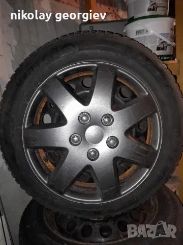 Зимни гуми с железни джанти за Мазда 4 броя комплект., снимка 1