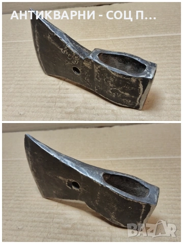 Стара Кована Немска Брадва Топор / 1,2 кг. / НОМЕР 623., снимка 4 - Антикварни и старинни предмети - 53275166