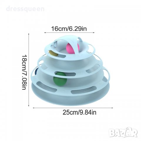 2747 Играчка за котки пирамида с топки, снимка 3 - За котки - 36398487