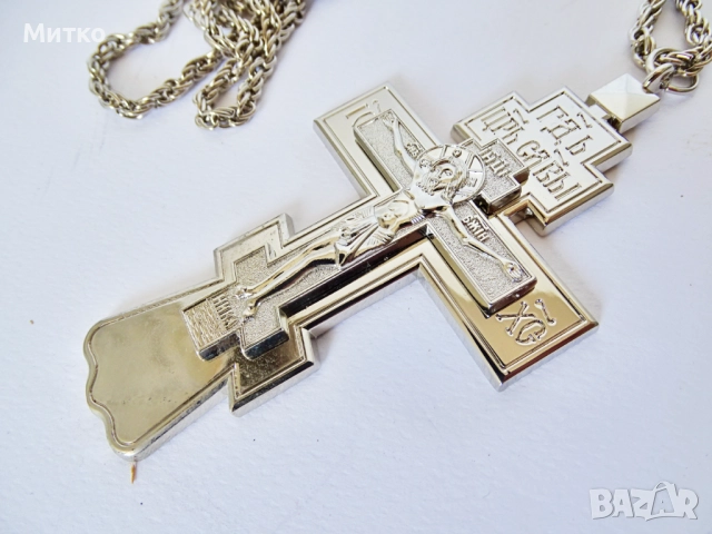 НОВ Свещенически, попски бронзов нагръден кръст 2, снимка 11 - Антикварни и старинни предмети - 51817856