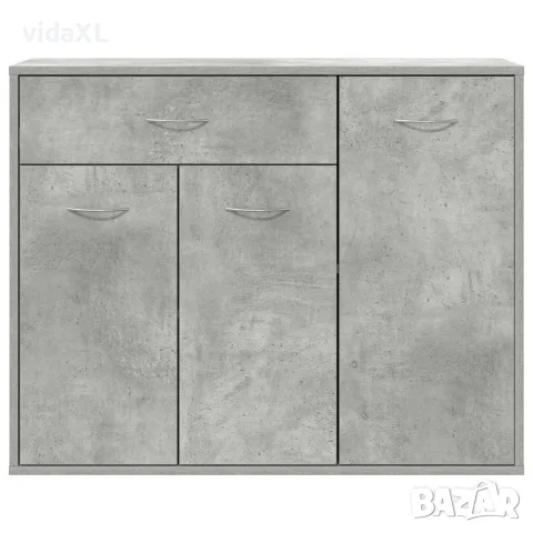 vidaXL Бюфет, бетонно сив, 88x30x70 см, инженерно дърво, снимка 7 - Бюфети - 56147760
