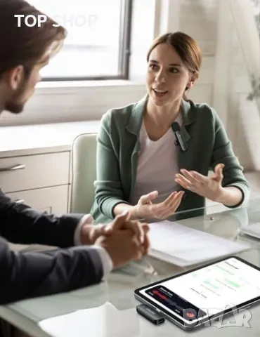 Нов Безжичен лаважен микрофон за iPhone/Android за видео и стрийминг, снимка 6 - Микрофони - 49927090