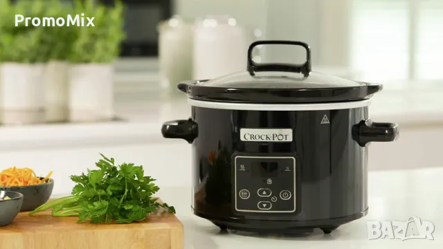 Уред за бавно готвене Crock Pot CSC061X Slow Cooker 2.4л 130W Съд за готвене с капак, снимка 1