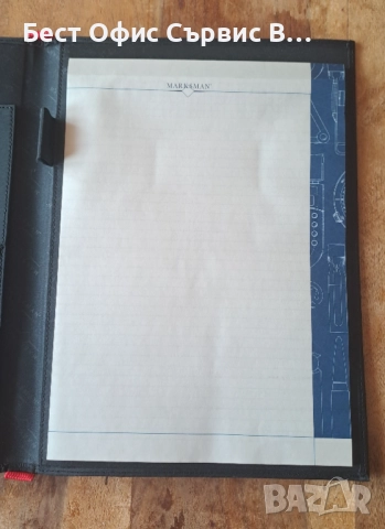 папка луксозна за документи черен с червено без/с цип Марксман Marksman А4, снимка 5 - Ученически пособия, канцеларски материали - 52317703