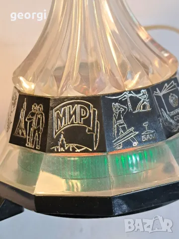 ретро съветска нощна лампа ракета   20/1, снимка 4 - Настолни лампи - 49109054