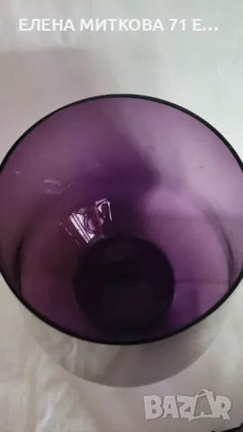 Комплект за пунш/компот или каквото си решите от цветно кристално стъкло в наситено лилаво, снимка 4 - Сервизи - 49611443