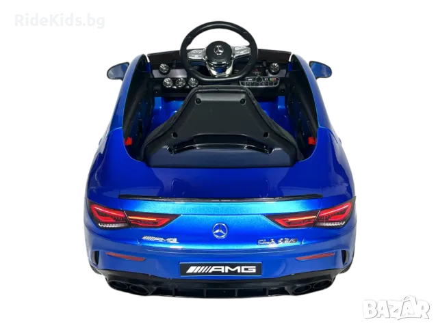 Mercedes CLA 45 S AMG 12V – Детска акумулаторна кола, Синя, EVA гуми, 4x4, снимка 5 - Детски велосипеди, триколки и коли - 49731301