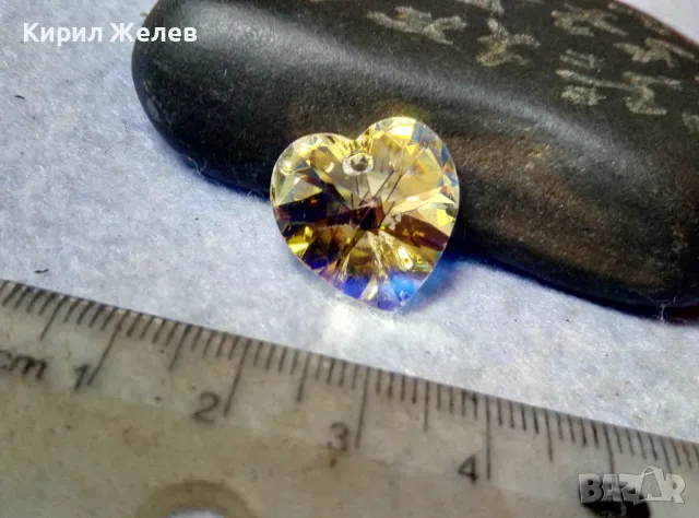 БЛЕСТЯЩО ЮВЕЛИРНО ФАСЕТИРАНО КРИСТАЛНО СЪРЧИЦЕ АРОМАНТИЧЕН АРТ МЕДАЛЬОН ПЕНДАНТ 48765, снимка 8 - Колиета, медальони, синджири - 48842287