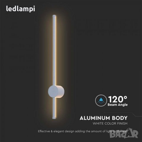 LED Аплик 12W Бял IP65, снимка 2 - Лампи за стена - 40195628