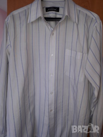 Мъжка риза дълъг ръкав светлосиня, снимка 4 - Ризи - 29162777