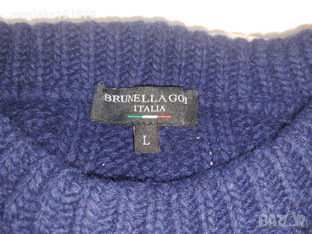BRUNELLA GORI (L) мъжки пуловер от мерино и кашмир, снимка 7 - Пуловери - 42557266