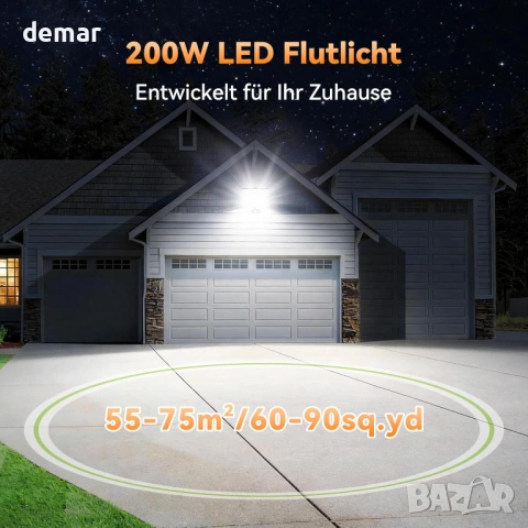 SOLLA-Plus 200W LED външен прожектор 20000LM, 6000K, IP65, снимка 2 - Външни лампи - 54329592