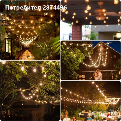 3703 Водоустойчиви градински лед лампички , снимка 6 - Външни лампи - 37875306