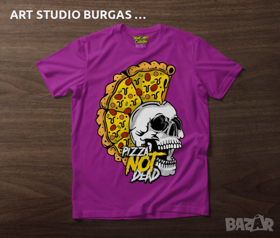 Тениска унисекс Pizza Not Dead "MADCOLORS COLLECTION", снимка 6 - Тениски - 36389353