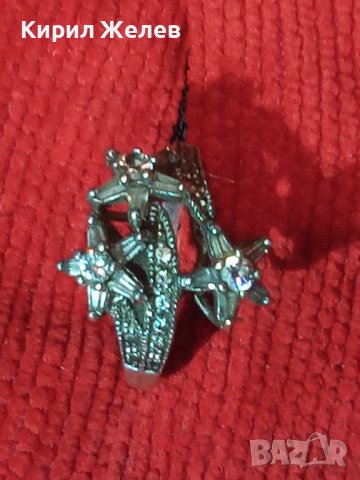 ЗВЕЗДОВИДЕН СРЕБЪРЕН СКЪПОЦЕНЕН ПРЪСТЕН СРЕБРО 925 с ФАСЕТИРАНИ ЮВЕЛИРНО ЦИРКОНИ РЪЧНА РАБОТА 36404 , снимка 6 - Пръстени - 39460679