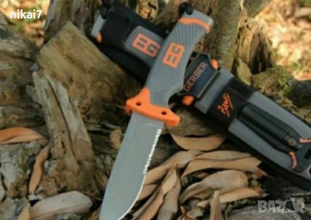 ловен нож тактически GERBER за оцеляване комбинирано острие мега здрав, снимка 9 - Ножове - 37667323
