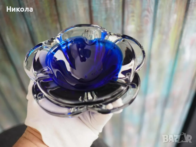 Луксозен пепелник за пури - Murano, Antonio Imperatore , Италия 1970г., снимка 4 - Други ценни предмети - 52353124