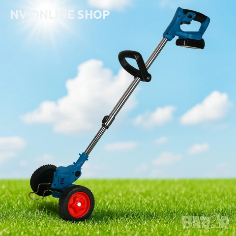 Акумулаторен тример за трева 21V Max с 2 батерии, снимка 4 - Градинска техника - 53184084