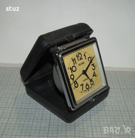 Будилник Слава "Табакера", туристически, снимка 3 - Антикварни и старинни предмети - 52970292