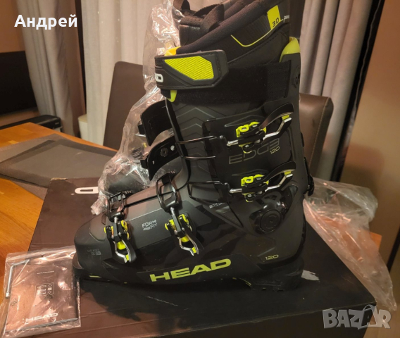 Ски обувки HEAD Edge 120 HV GW Alpine Ski Boots Black / Yellow 29.5