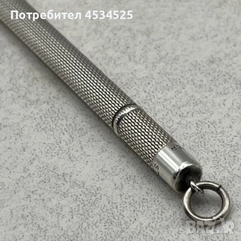 Античен механичен молив от масивно сребро – Sterling Silver | Art Deco, 1930-те , снимка 4 - Други ценни предмети - 54170738