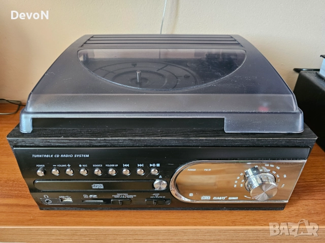 Аудиосистема с грамофон , CD/mp3 , радио , касета, снимка 2 - Радиокасетофони, транзистори - 51705925