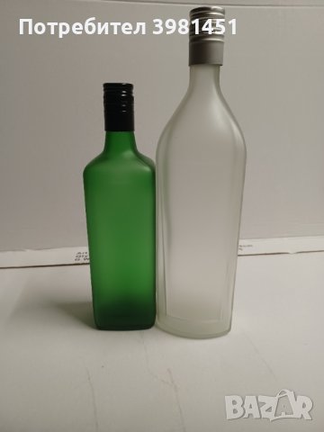 Матирани стъклени бутилки, снимка 2 - Буркани, бутилки и капачки - 44185561