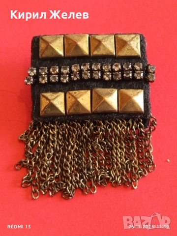 Старинна етнографски стил месингова брошка украшение за носия колекция 52207, снимка 7 - Други - 52546503