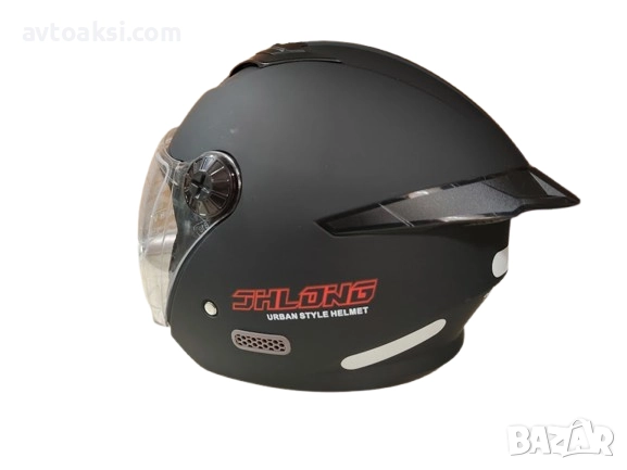 Каска за Мотор/Скутер/АТВ Черна Мат/Лак, снимка 4 - Аксесоари и консумативи - 52131996