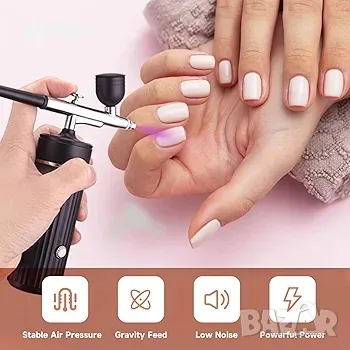 Комплект Airbrush Акумулаторен безжичен компресор Airbrush, снимка 2 - Компресори - 47866777