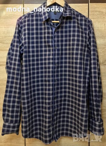 Мъжка карирана риза BANANA REPUBLIC, размер M, снимка 2 - Ризи - 34947237