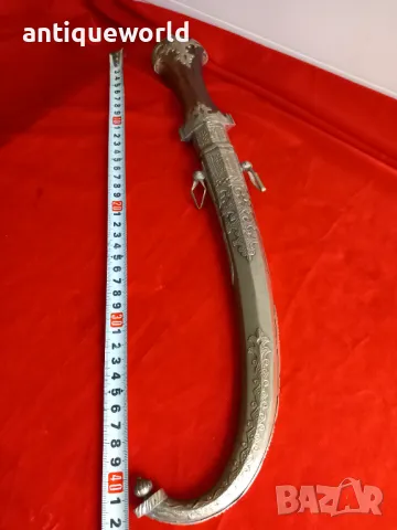 Стара Голяма Сребърна Кама КУМАЯ , Ханджар, снимка 7 - Антикварни и старинни предмети - 48131180