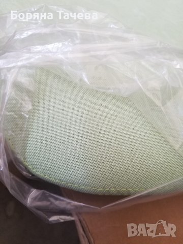 Висококачествени трапезни столове CHARLTON-FABRIC-GREEN-4PCS, снимка 2 - Столове - 36581702