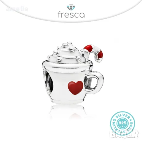 Коледни талисмани Fresca по модел тип Пандора Pandora с печати S 925 Christmas Collection, снимка 16 - Гривни - 48278831