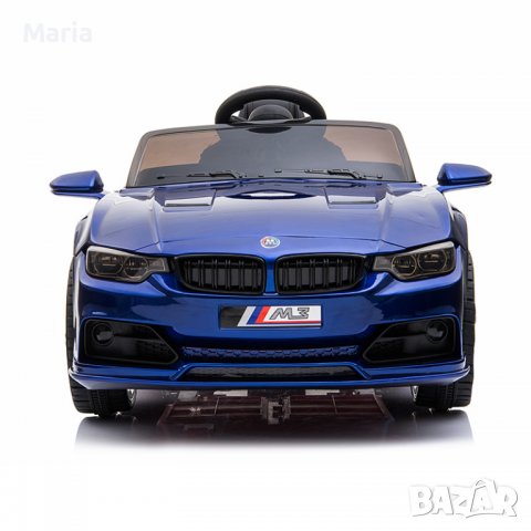 Акумулаторен КОЛА тип BMW M3  Металик боя 12V с меки гуми с Кожена седалка MP3 плейър Модел 2022 г.	, снимка 10 - Детски велосипеди, триколки и коли - 37299379