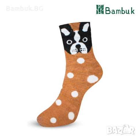 Дамски чорапи за весело настроение “Сладки кученца”, снимка 2 - Други - 52577770