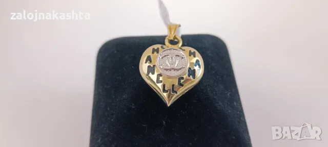 Златна висулка сърце-2,80гр/14кр, снимка 2 - Колиета, медальони, синджири - 49081653