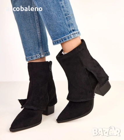 Дамски боти до глезена с навит калъф Felicia, 4цвята , снимка 3 - Дамски боти - 52164780