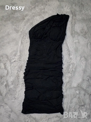 Черна рокля , снимка 3 - Рокли - 52860286