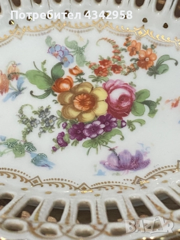 Порцеланова винтидж чиния за бижута., снимка 3 - Антикварни и старинни предмети - 52306372