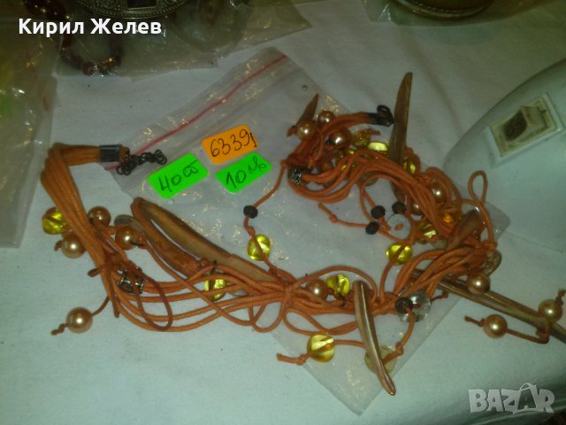 СЕДЕФ ПЕРЛИ и СКЪПОЦЕННИ КАМЪНИ АРТ-КОЛИЕ 63391, снимка 2 - Колиета, медальони, синджири - 29636870