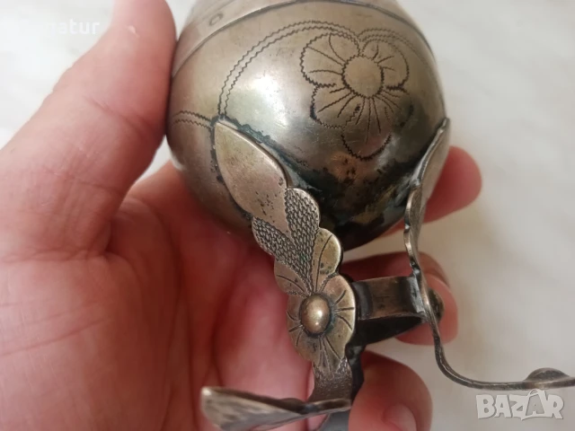 Стар,винтидж,гравиран съд,мате,на гаучосите,Рядък, снимка 2 - Антикварни и старинни предмети - 50830110