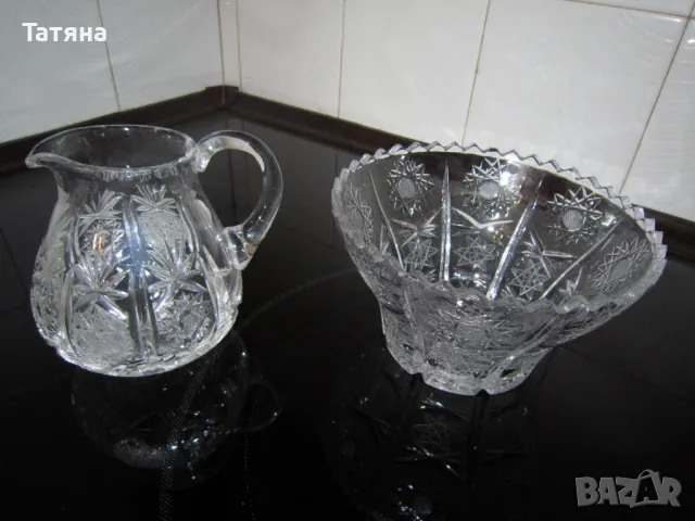 Кристални чаши  БОХЕМИЯ; КУПИ И КАНА, снимка 11 - Чаши - 35545105