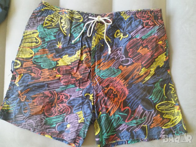 Мъжки летен комплект къси шарени панталони и жълта блуза без ръкав , снимка 2 - Къси панталони - 32970974