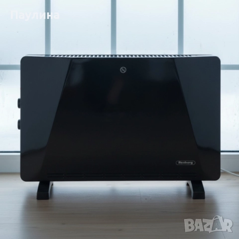 Конвекторен отоплител Rosberg – 2500W, 3 степени, защита от прегряване (бял или черен), снимка 2 - Отоплителни печки - 51817098