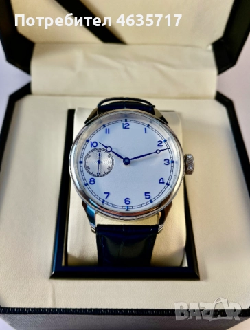 Нов Ръчно сглобен механичен часовник – класически дизайн със синя индикация