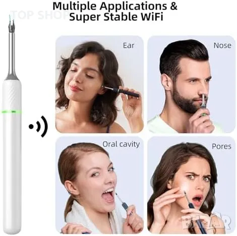 Нов Мултифункционален Комплект за Почистване на Уши 3 в 1 с HD Камера, снимка 2 - Тримери - 49498230