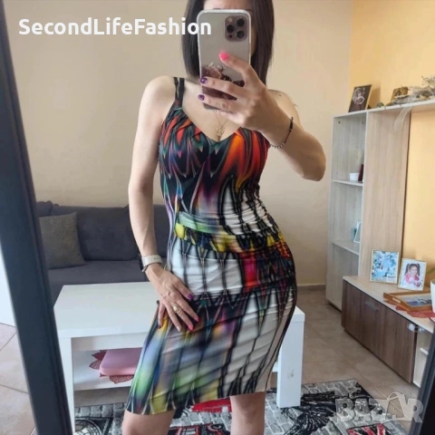 Дамска рокля Ana Alcazar многоцветна размер 36 вискоза, снимка 5 - Рокли - 53223604